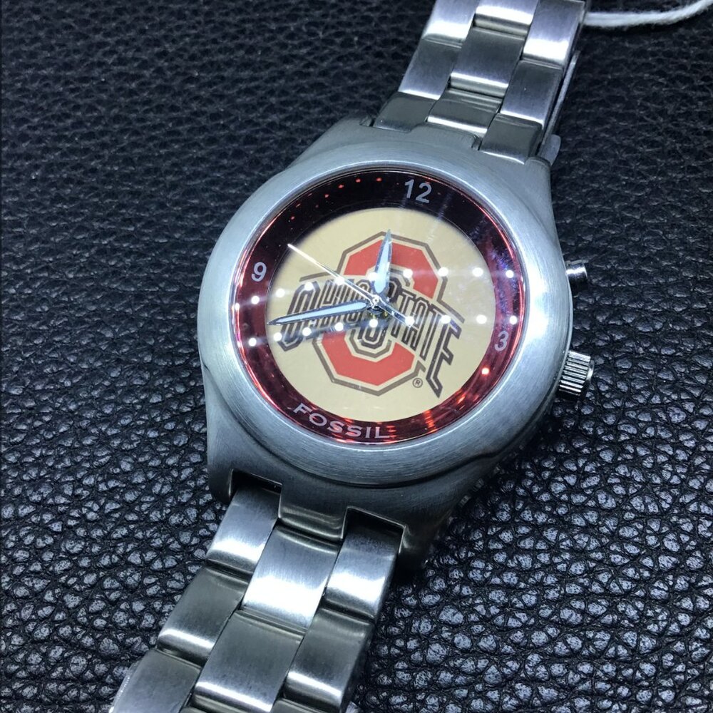 Ohio State Buckeyes NCAA Stainless-Steel Kaleido Watch by Fossil NEW RARE - Picture 2 of 6